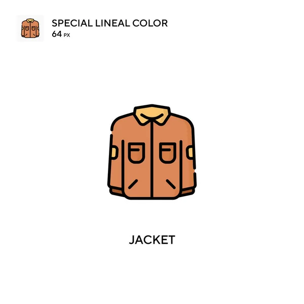 Jacket Special Linjal Färg Ikon Jacket Ikoner För Ditt Affärsprojekt — Stock vektor