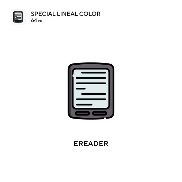 Ereader Speciale Lineal Color Icon Ereader Pictogrammen Voor Business Project — Stockvector