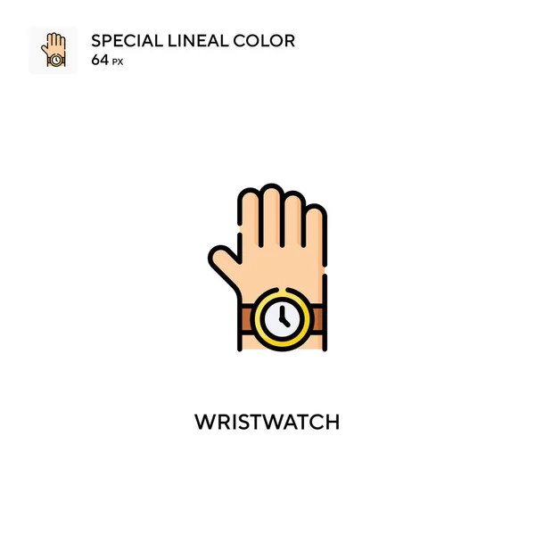 Relógio Pulso Ícones Lineares Especiais Cor Icon Wristwatch Para Seu —  Vetores de Stock
