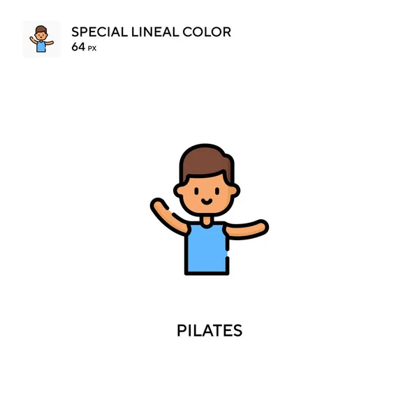 Pilates Speciális Lineáris Szín Ikon Pilates Ikonok Üzleti Projekt — Stock Vector