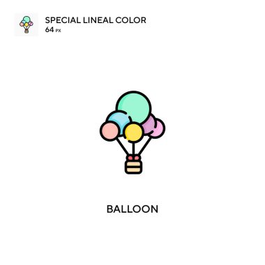 İş projeniz için balon özel renk simgesi. Balon simgeleri