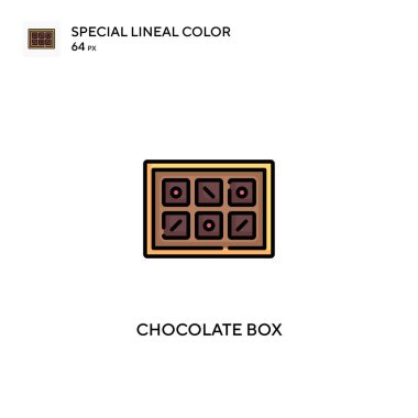 Çikolata kutusu özel renk simgesi. İş projeniz için çikolata kutusu simgeleri.