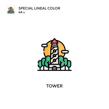 Tower Special Lineal renk simgesi. İş projeniz için kule simgeleri