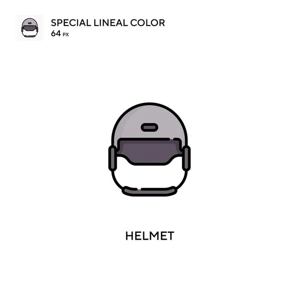 당신의 비즈니스 프로젝트를 Helmet Special Lineal Color Icon Helmet 아이콘 — 스톡 벡터
