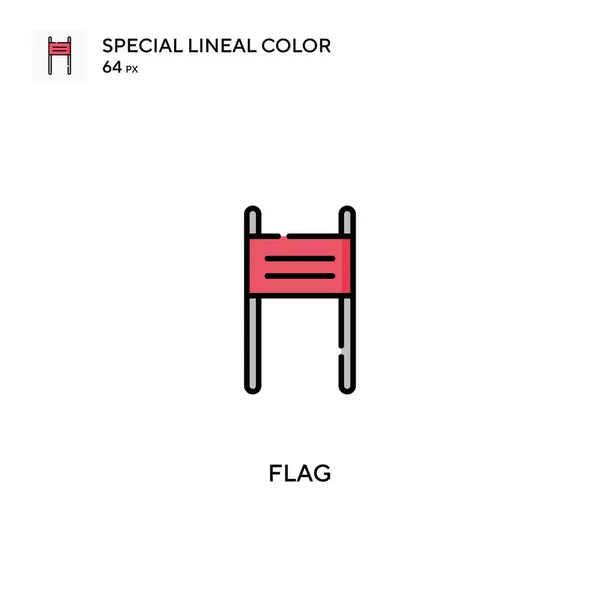 Flag Special Lineal Color Icon Flag Icons Your Business Project — 스톡 벡터