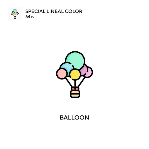 Balón Speciální Lineální Ikona Barvy Balón Ikony Pro Váš Obchodní — Stockový vektor