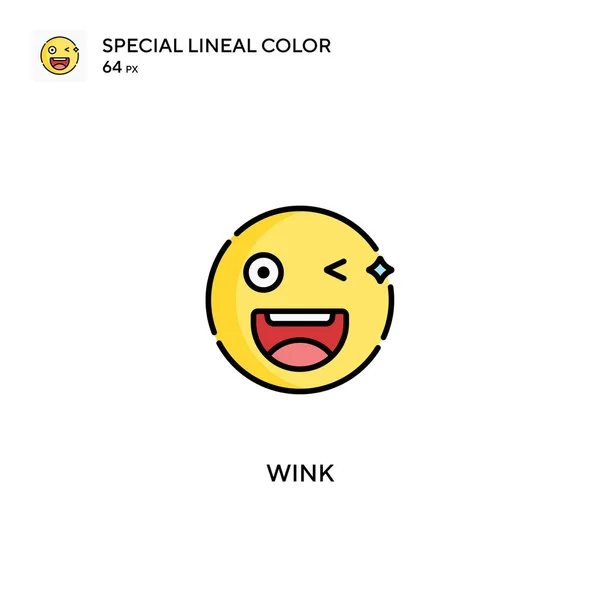 Wink Speciální Lineální Ikona Barvy Wink Ikony Pro Váš Obchodní — Stockový vektor