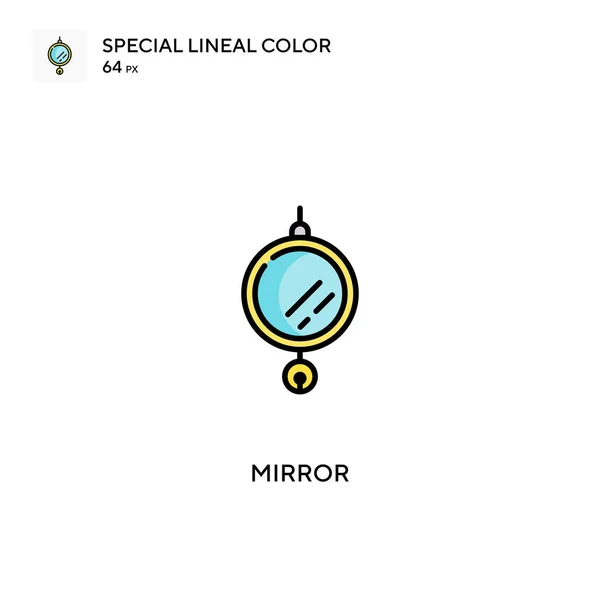 Espejo Iconos Especiales Color Lineal Iconos Espejo Para Proyecto Empresarial — Vector de stock