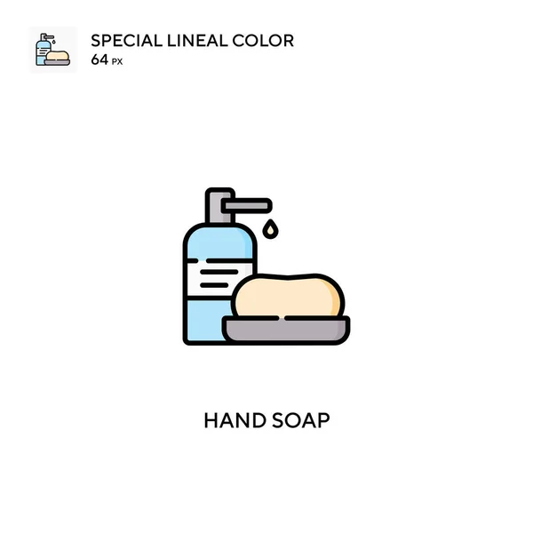 Handzeep Speciale Lineal Color Icon Hand Zeep Pictogrammen Voor Business — Stockvector