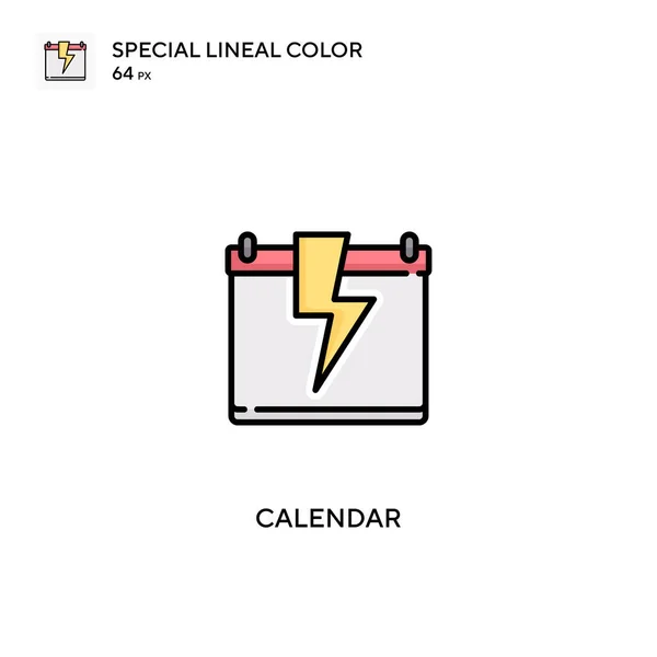 Calendar Special Lineal Color Icon Calendar Icons Your Business Project — Stock Vector