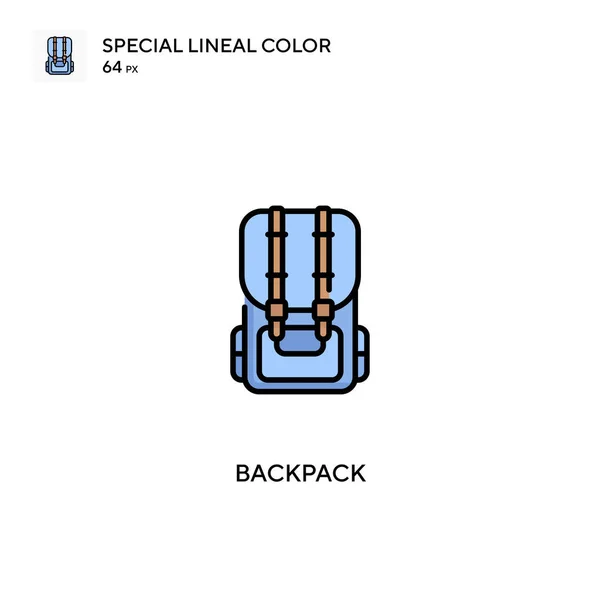 Mochila Ícones Cores Lineares Especiais Icon Backpack Para Seu Projeto — Vetor de Stock