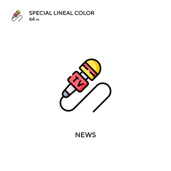 Nieuws Speciale Lineal Color Icon News Iconen Voor Business Project — Stockvector