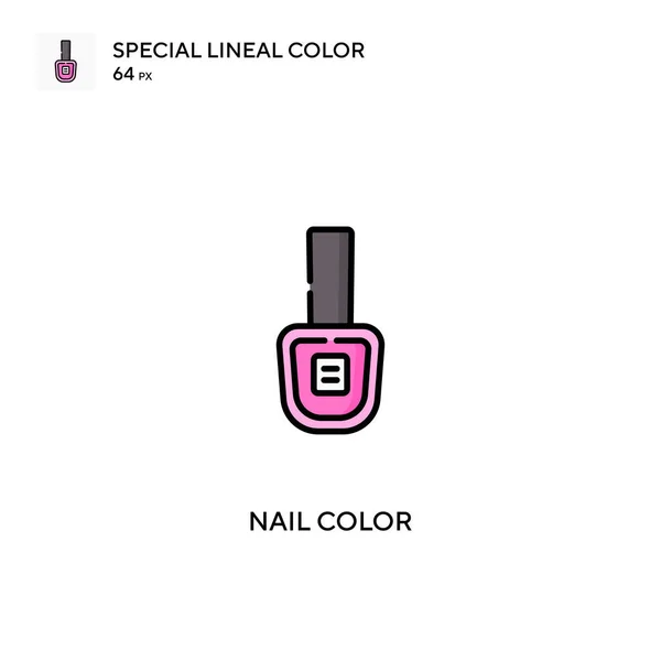 Nagelfarbe Spezielle Lineare Farbe Icon Nail Farbe Symbole Für Ihr — Stockvektor