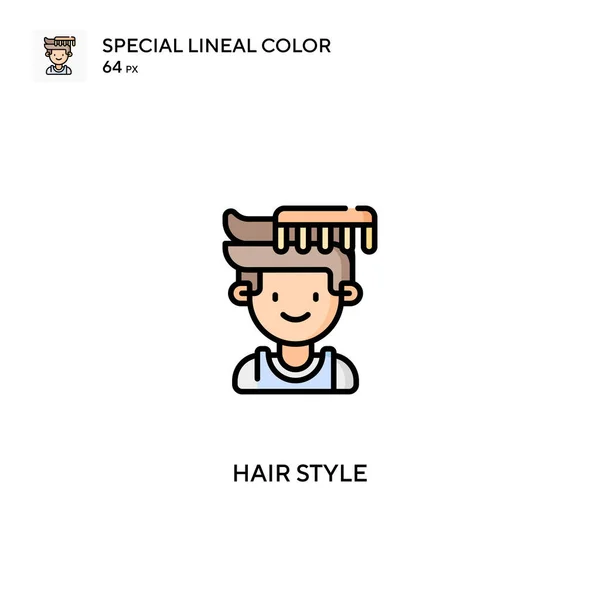 Hair Style Special Lineal Color Icon Hair Style Icons Your — Stock Vector