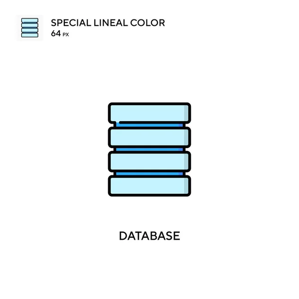 База Даних Спеціальна Піктограма Лінійного Кольору Піктограми Бази Даних Вашого — стоковий вектор
