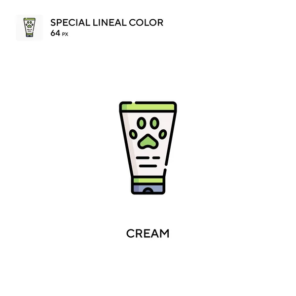 Cream Speciális Lineáris Szín Ikon Cream Ikonok Üzleti Projekt — Stock Vector