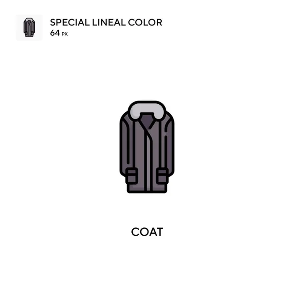 Kabát Speciální Lineální Barevná Ikona Ikony Kabátu Pro Váš Podnikatelský — Stockový vektor