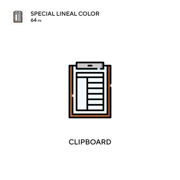 Clipboard Special Lineal Color Icon Clipboard Icons Your Business Project — Stock Vector