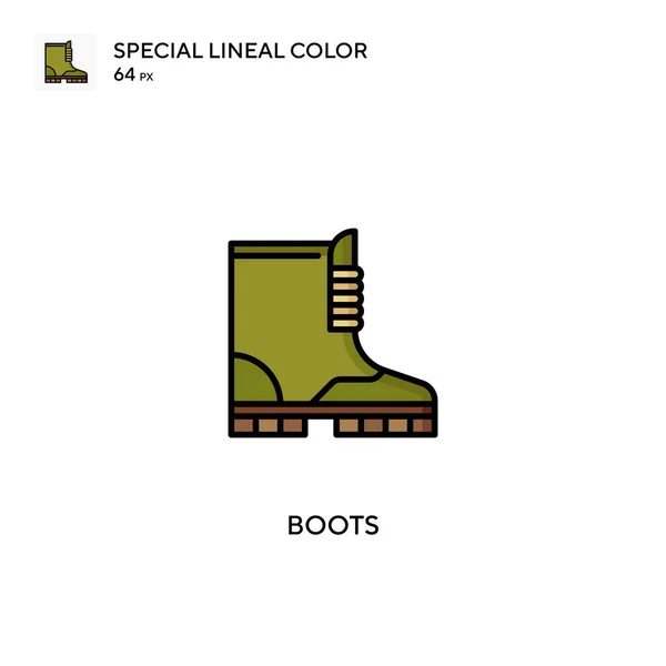 Botas Ícones Cor Linear Especial Icon Boots Para Seu Projeto —  Vetores de Stock