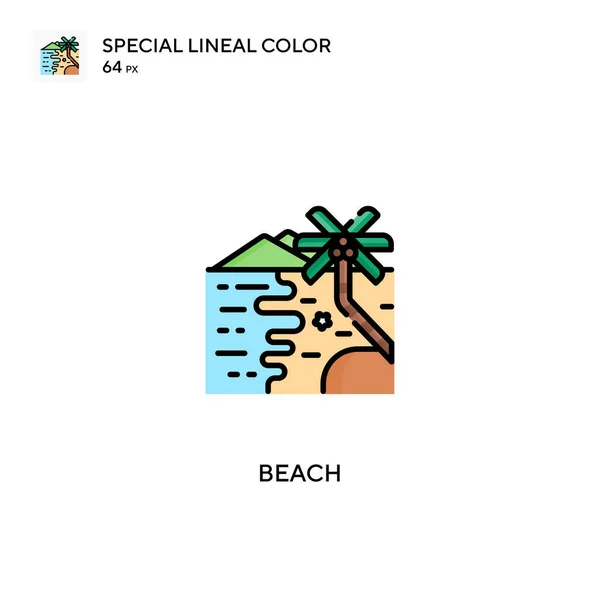 Iconos Playa Para Proyecto Empresarial — Vector de stock