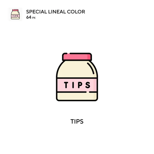 Tipps Spezielle Lineare Farbsymbole Tips Symbole Für Ihr Geschäftsprojekt — Stockvektor