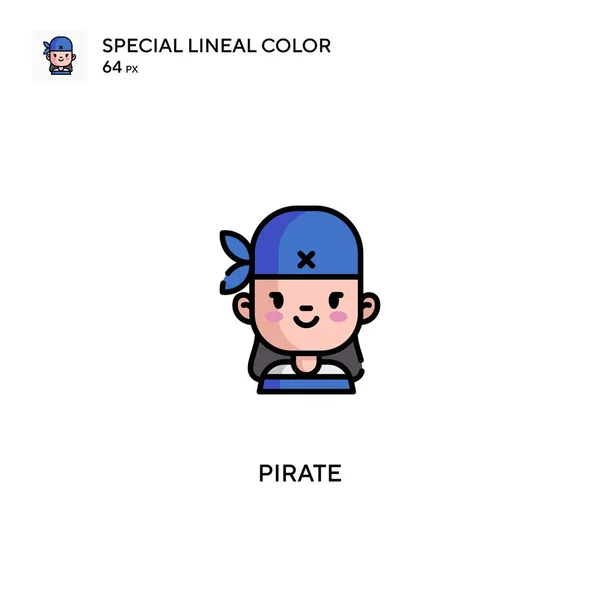 Pirate Special Lineal Color Icon Pirate Εικονίδια Για Την Επιχείρησή — Διανυσματικό Αρχείο