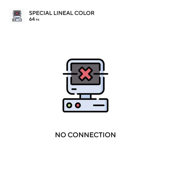 Bez Připojení Ikona Zvláštní Lineální Barvy Žádné Ikony Připojení Pro — Stockový vektor