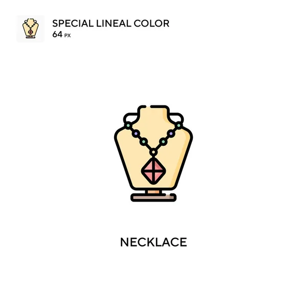 Colar Ícones Lineares Especiais Cor Icon Necklace Para Seu Projeto — Vetor de Stock
