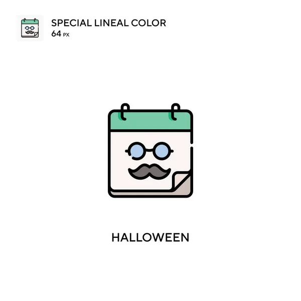 Icone Halloween Colori Lineari Speciali Icone Halloween Tuo Progetto Aziendale — Vettoriale Stock