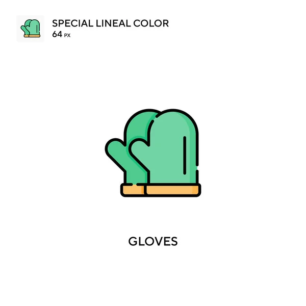 Gloves Special Lineal Color Icon Gloves 아이콘 Your Business Project — 스톡 벡터