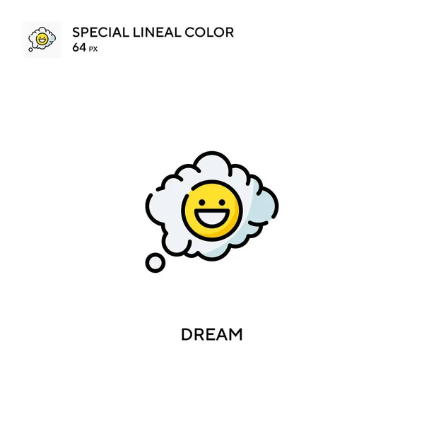 Dream Special Lineal Color Icon Dream Iconen Voor Business Project — Stockvector