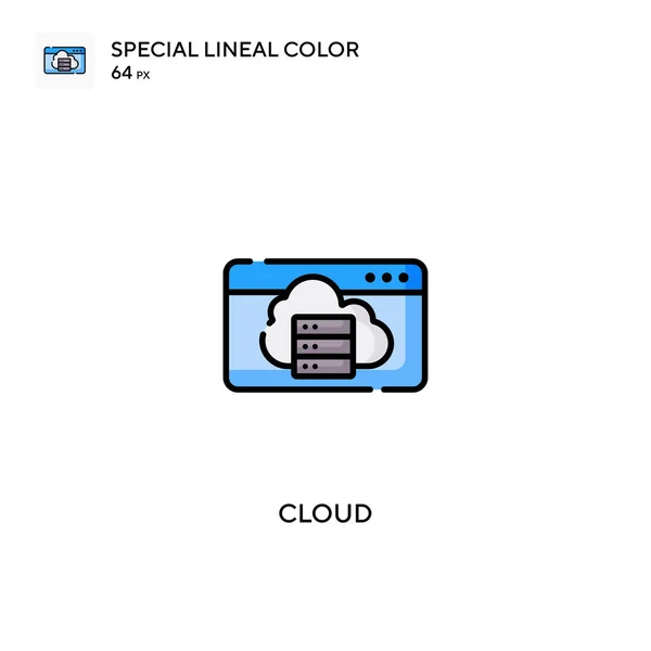 Cloud Special Lineal Color Icon Cloud Icons Your Business Project — 스톡 벡터