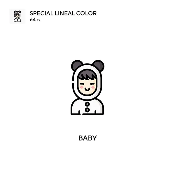 Baby Special Lineáris Színikon Baba Ikonok Üzleti Projekt — Stock Vector