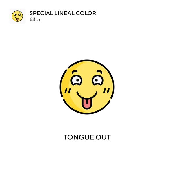 Язык Специального Цвета Icon Tongue Иконки Вашего Бизнес Проекта — стоковый вектор