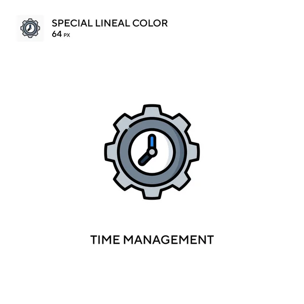 Time Management Special Lineal Color Icon Time Management Icons Your — Stock Vector