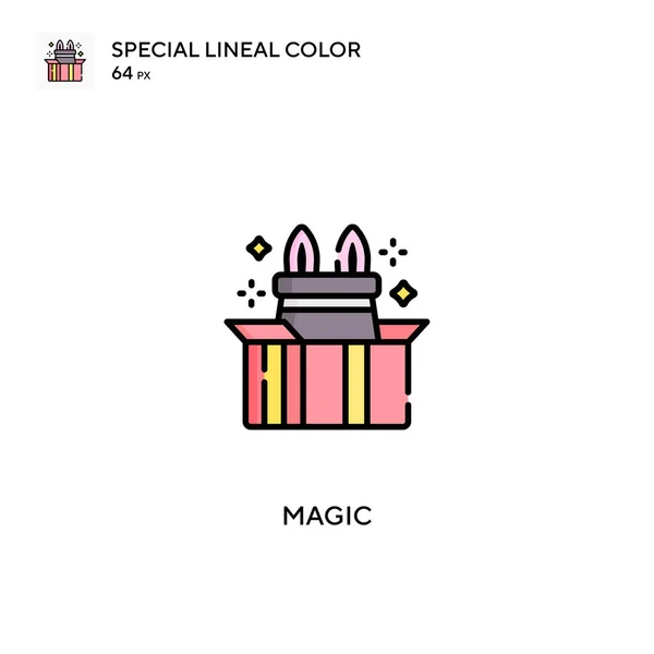Magic Speciální Lineální Ikona Barvy Magic Ikony Pro Váš Obchodní — Stockový vektor