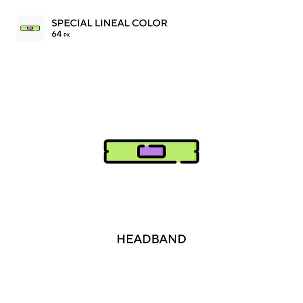Hoofdband Speciale Lineal Kleur Icon Headband Pictogrammen Voor Business Project — Stockvector