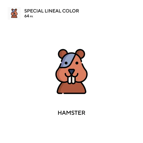 Hamster Spezielle Lineare Farbe Icon Hamster Symbole Für Ihr Geschäftsprojekt — Stockvektor