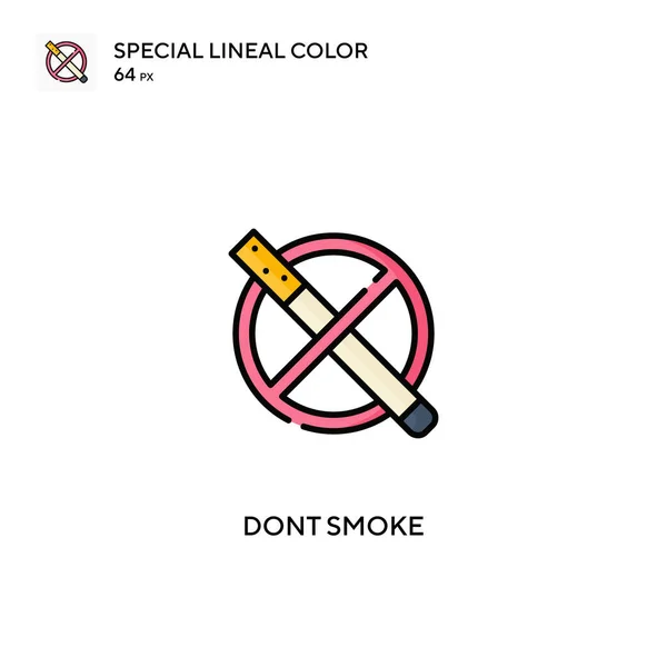 Μην Καπνίζετε Ειδικά Lineal Εικονίδιο Χρώμα Μην Καπνίζετε Εικονίδια Για — Διανυσματικό Αρχείο