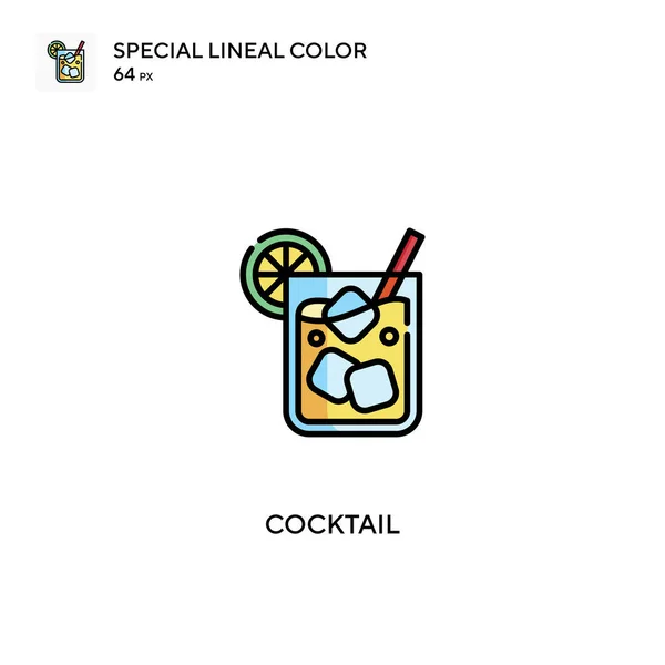 Cocktail Special Lineal Color Icon Cocktail Icons Your Business Project — Stock Vector