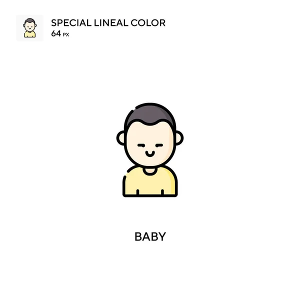 Baby Special Lineáris Színikon Baba Ikonok Üzleti Projekt — Stock Vector