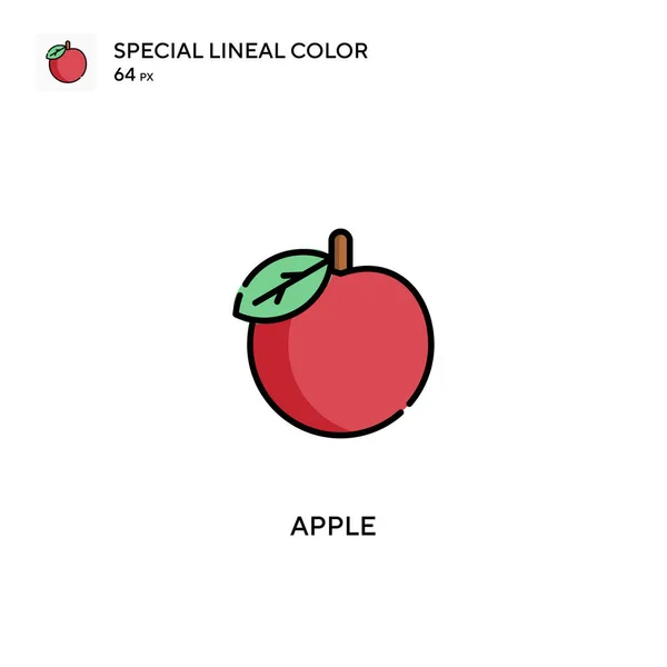 Apple Specjalna Ikona Kolor Liniowy Apple Ikony Dla Projektu Biznesowego — Wektor stockowy