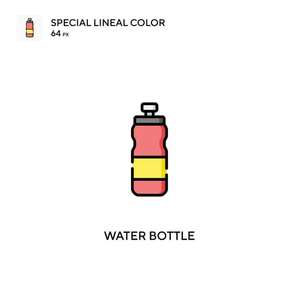 Botella Agua Icono Especial Color Lineal Iconos Botella Agua Para — Archivo Imágenes Vectoriales