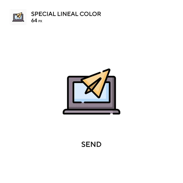 Skicka Speciella Linjal Färg Ikon Sänd Ikoner För Ditt Affärsprojekt — Stock vektor