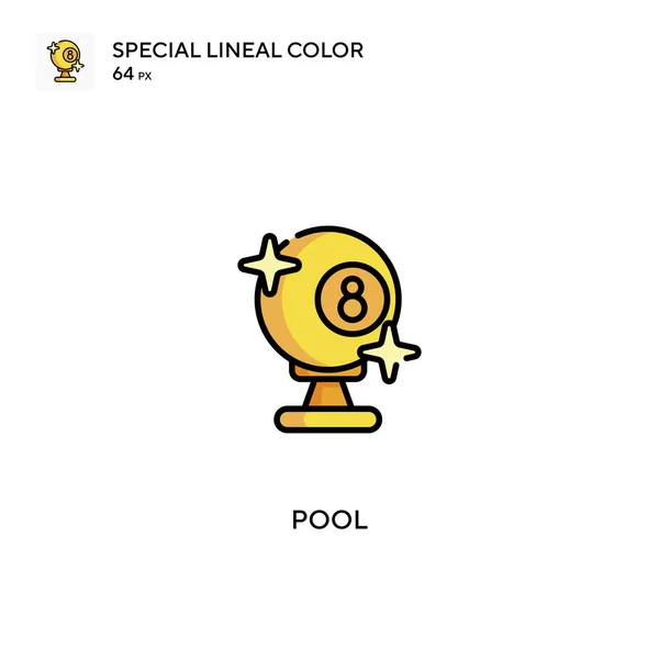 Pool Special Lineal Color Icon Pool Εικονίδια Για Την Επιχείρησή — Διανυσματικό Αρχείο