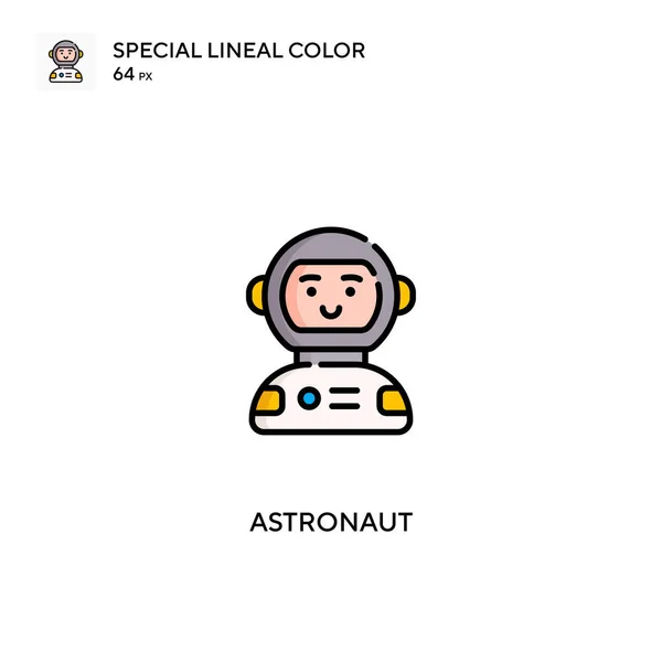 Astronauta Icono Color Lineal Especial Iconos Astronauta Para Proyecto Empresarial — Archivo Imágenes Vectoriales