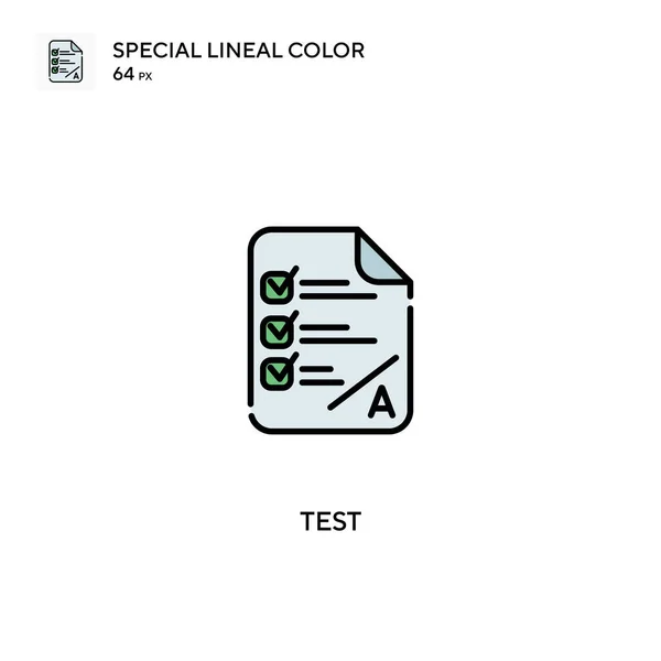 Test Special Lineáris Szín Ikon Test Ikonok Üzleti Projekt — Stock Vector