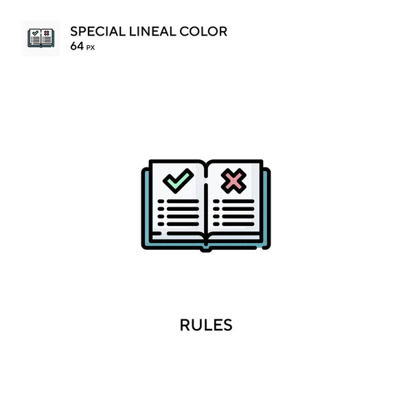 Reglas Icono Color Lineal Especial Reglas Iconos Para Proyecto Negocio — Archivo Imágenes Vectoriales