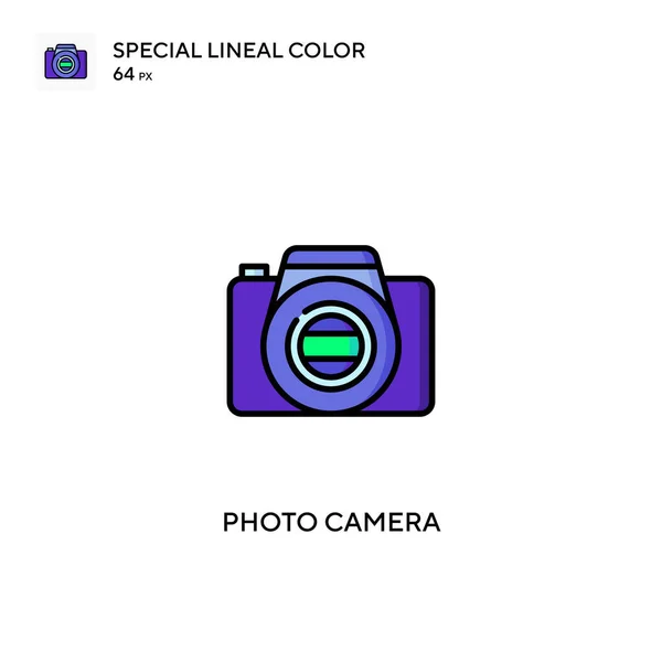 照相相机特殊的线形彩色图标 照相相机图标为您的商业项目 — 图库矢量图片