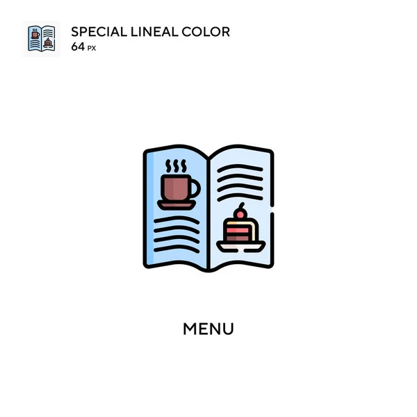 Menú Icono Color Lineal Especial Iconos Menú Para Proyecto Empresarial — Vector de stock